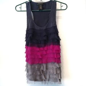 MM Couture by MISS ME Tiered Ruffled Tank Top S